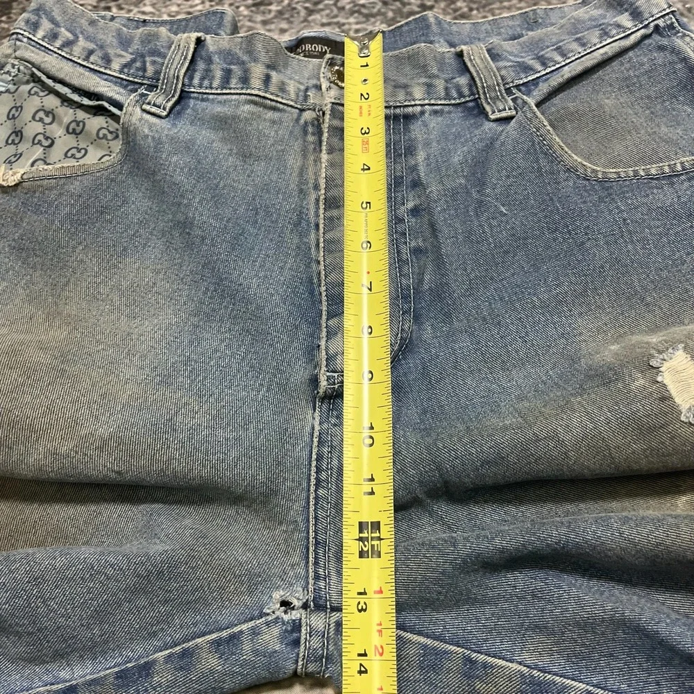 Vintage‎ Godbody Jeans Mens 36x32 Blue Distressed Carpenter Baggy Wide Leg Y2K